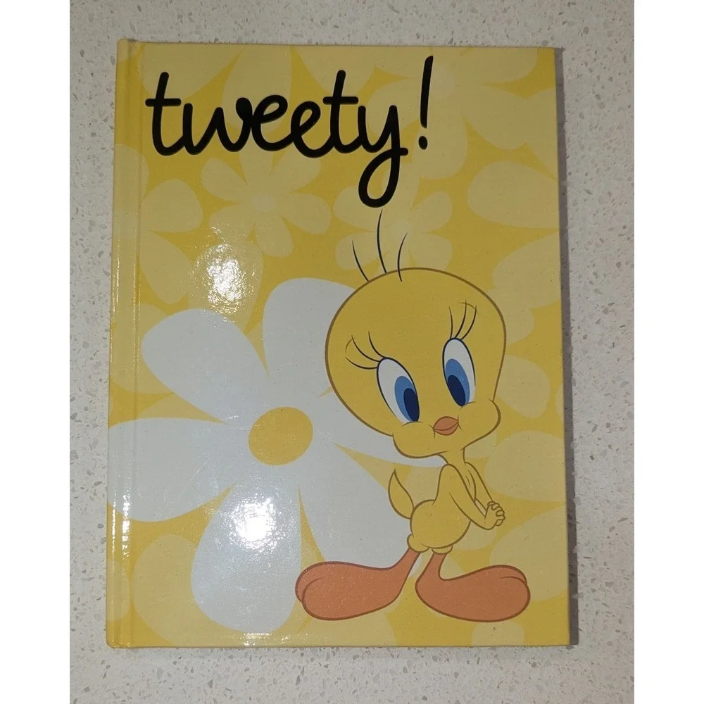 Looney Tunes Tweety Bird Journal Yellow Floral Hardcover Notebook 90s Y2K